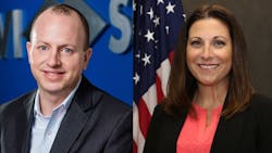 Dale Bottcher of AVI-SPL (L); Tina Peters of SVT (R) Dale Bottcher of AVI-SPL (L); Tina Peters of SVT (R)