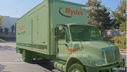 Terminal’s AI-powered computer-vision technology automatically indexes and analyzes identifying information from a Ryder truck approaching a guard gate during a pilot program at a Ryder e-commerce warehouse yard in the City of Industry, Calif. Terminal’s AI-powered computer-vision technology automatically indexes and analyzes identifying information from a Ryder truck approaching a guard gate during a pilot program at a Ryder e-commerce warehouse yard in the City of Industry, Calif.