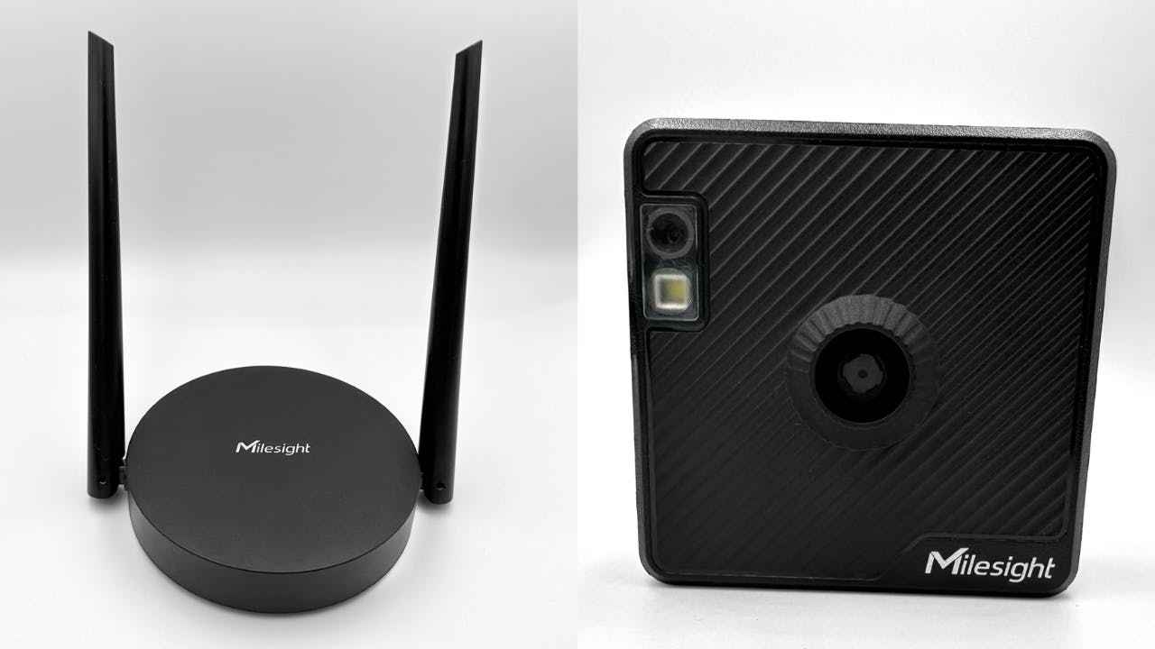 Milesight HL31 Wi-Fi HaLow Gateway (L), Milesight X1 Sensing Camera (R)