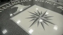 The seal of the Central Intelligence Agency is seen on the floor at CIA headquarters, Jan. 21, 2017, in Langley, Va.
