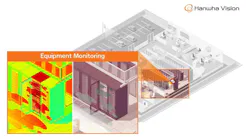 Hanwha Vision AI thermal cameras monitor airflow and temperature of data centers.