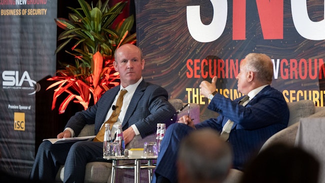 Don Erickson, CEO of the Security Industry Association, chats at the Securing New Ground conference, held in early October in New York City.