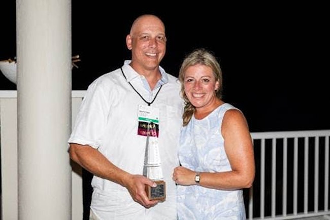 Awardee Sascha Kylau, Vice President of Sales, OneTel Security, and his wife, Jennifer Kylau.