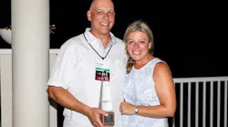 Awardee Sascha Kylau, Vice President of Sales, OneTel Security, and his wife, Jennifer Kylau.