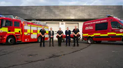 Left to right: Deputy Chief Officer Andy Watt; Motorola Solutions Country Manager for U.K. and Ireland Fergus Mayne; Area Commander for Operations Control Jacqui MacDonald; Motorola Solutions Account Director for Scotland & Northern Ireland Gregor MacKenzie; and Area Commander for Service Development Derek Wilson