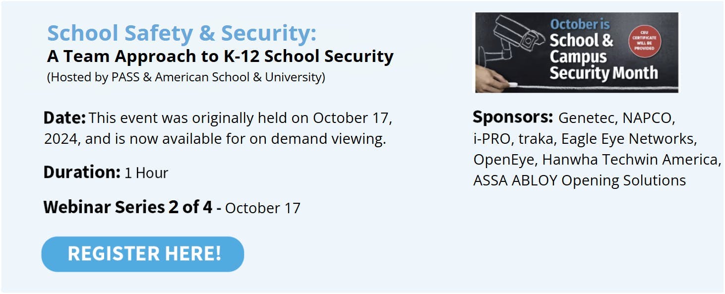 A Team Approach to K-12 School Security