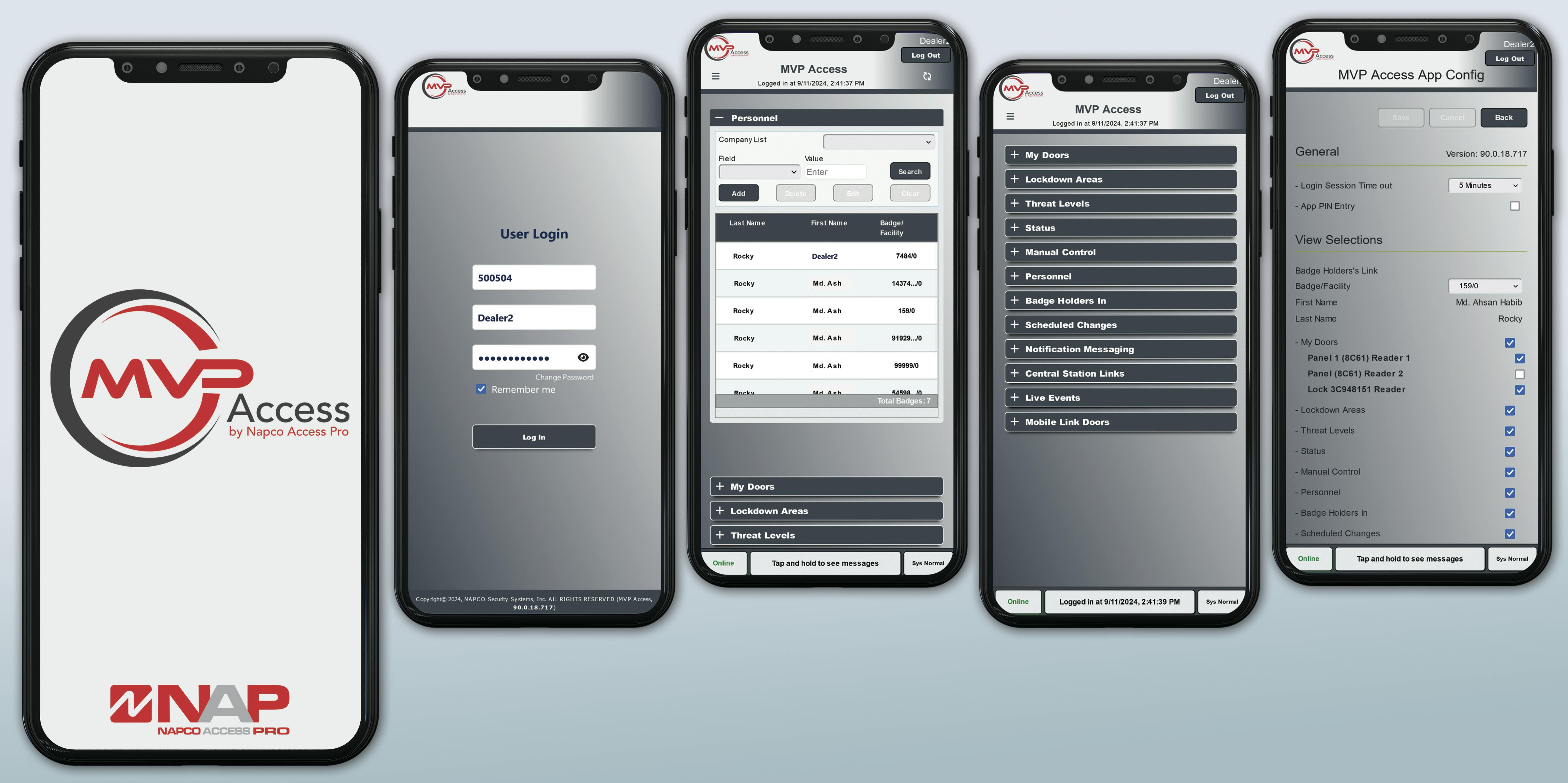 The MVP Access App delivers a mobile-first experience for 24/7 security management, enabling users to lock down doors, adjust threat levels, and monitor real-time events from anywhere.
