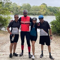 Pavion's Steve Fazio, Will Seifert, Lewis Strange, and Cicily Wright took on the Cycle for the Cause challenge. Pavion's Steve Fazio, Will Seifert, Lewis Strange, and Cicily Wright took on the Cycle for the Cause challenge.