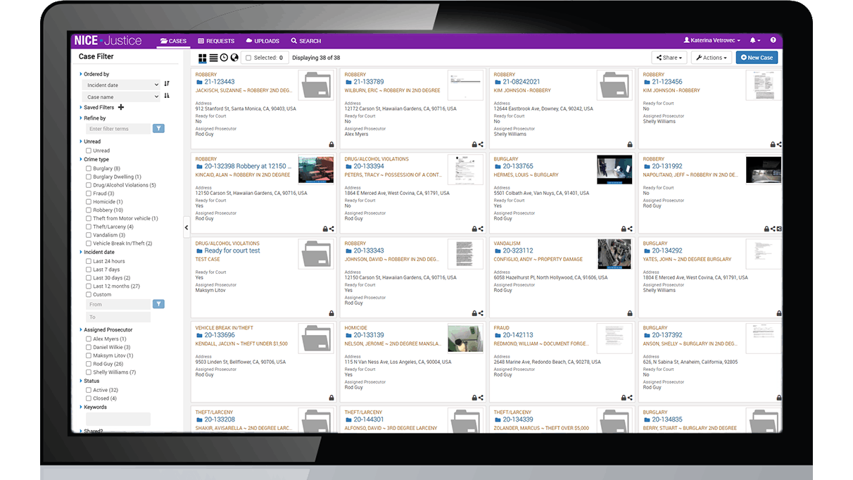 NICE Justice selected by three attorney's offices for digital evidence management
