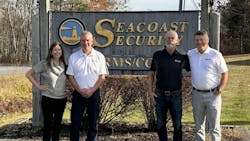 Pye-Barker Regional Director Dana Good, Seacoast Owners Stephen Haynes and Scott Haynes, and Pye-Barker Director of Operations Ben Briggs celebrate the partnership. Pye-Barker Regional Director Dana Good, Seacoast Owners Stephen Haynes and Scott Haynes, and Pye-Barker Director of Operations Ben Briggs celebrate the partnership.