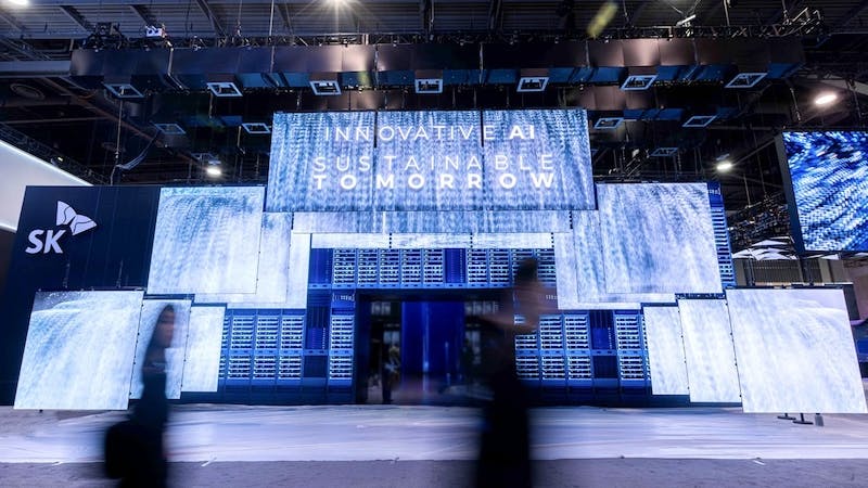 'Innovation Gate,' the entrance to the SK booth at CES 2025