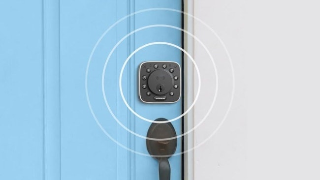 The ULTRALOQ Bolt Mission from Xthings uses UWB to sense a keyholder approaching with centimeter-level accuracy.