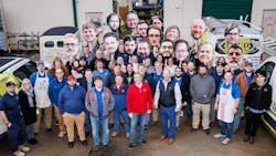 LOUD Security President John Loud told us that the freezing temps in Atlanta on Thursday forced his annual National Security Technician Day festivities indoors, but they all snuck outside for this photo, featuring the 'big heads' of many of their techs. LOUD Security President John Loud told us that the freezing temps in Atlanta on Thursday forced his annual National Security Technician Day festivities indoors, but they all snuck outside for this photo, featuring the 'big heads' of many of their techs.