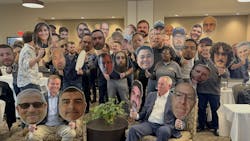 SIA's Geoff Kohl (lower left) joined John Nemerofsky (lower right) and the rest of SAGE Integration's Ohio team to honor its techs. SIA's Geoff Kohl (lower left) joined John Nemerofsky (lower right) and the rest of SAGE Integration's Ohio team to honor its techs.