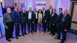 Pictured left to right is a gathering of nyfAA Past Presidents with the current President, Val Sherer: Stu Gilbert, Val Sherer, Ron Petrarca, Kenny Gould, John DiStefano, Patty Palacios' Tom Papa, Ziggy Stazewski, P.E., Joe Razza, P.E., Charles Joyce, P.E., Jeffrey Siegel Pictured left to right is a gathering of nyfAA Past Presidents with the current President, Val Sherer: Stu Gilbert, Val Sherer, Ron Petrarca, Kenny Gould, John DiStefano, Patty Palacios' Tom Papa, Ziggy Stazewski, P.E., Joe Razza, P.E., Charles Joyce, P.E., Jeffrey Siegel