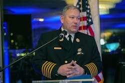 FDNY Chief of Department John Esposito delivering the keynote speech FDNY Chief of Department John Esposito delivering the keynote speech