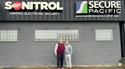 L-R: Secure Pacific/Sonitrol Pacific owner Beau Bradley and Pye-Barker Chief Business Development Officer, Eric Garner