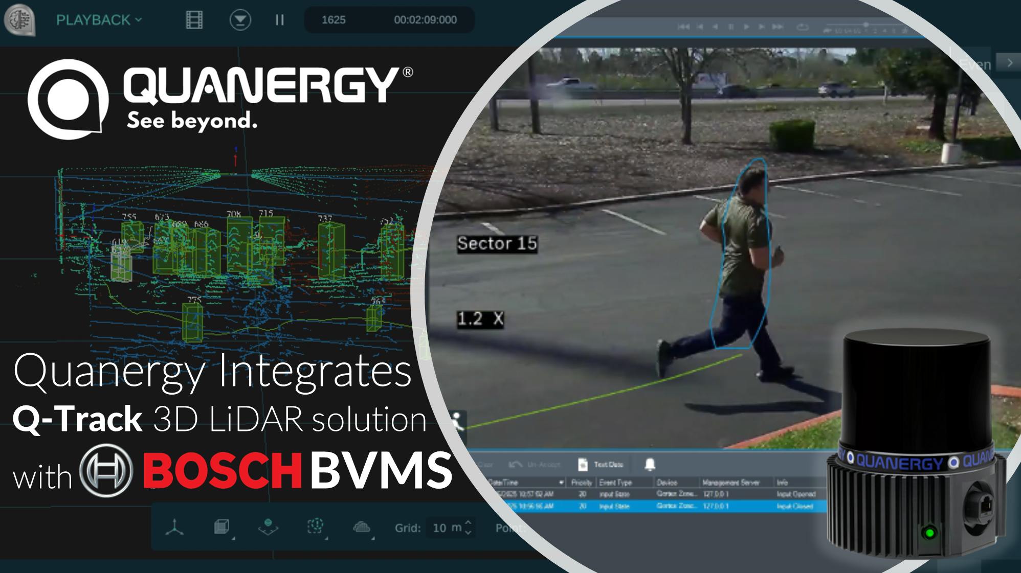 Quanergy integrates with Bosch BVMS to deliver unified 3D LiDAR and video management