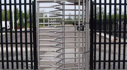 Alvarado’s new touch-free, motorized full height turnstile (MST-TE) provides a smooth, secure and completely contactless passage for users.
