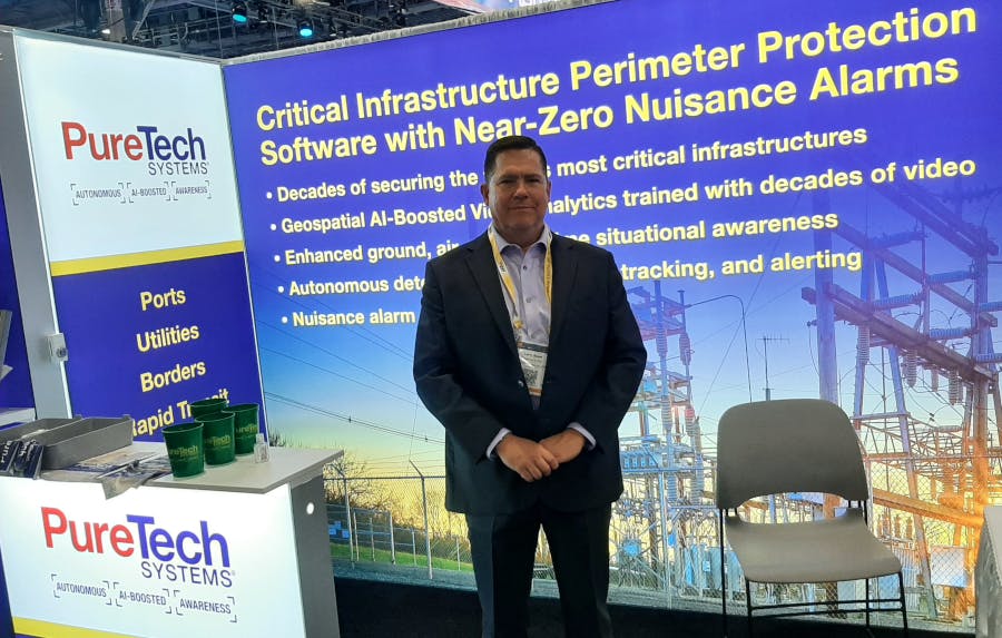 PureTech Systems Founder and President Larry Bowe at the company's 2025 ISC West booth #7055.