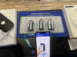 The new Centrios Smart Padlock, a weatherproof and rechargeable lock that allows users to manage access right from the Centrios app, and the Centrios Pro Plan The new Centrios Smart Padlock, a weatherproof and rechargeable lock that allows users to manage access right from the Centrios app, and the Centrios Pro Plan