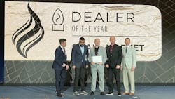 Hoffman Security of California accepts DMP's Small Market Dealer of the Year honor. Hoffman Security of California accepts DMP's Small Market Dealer of the Year honor.