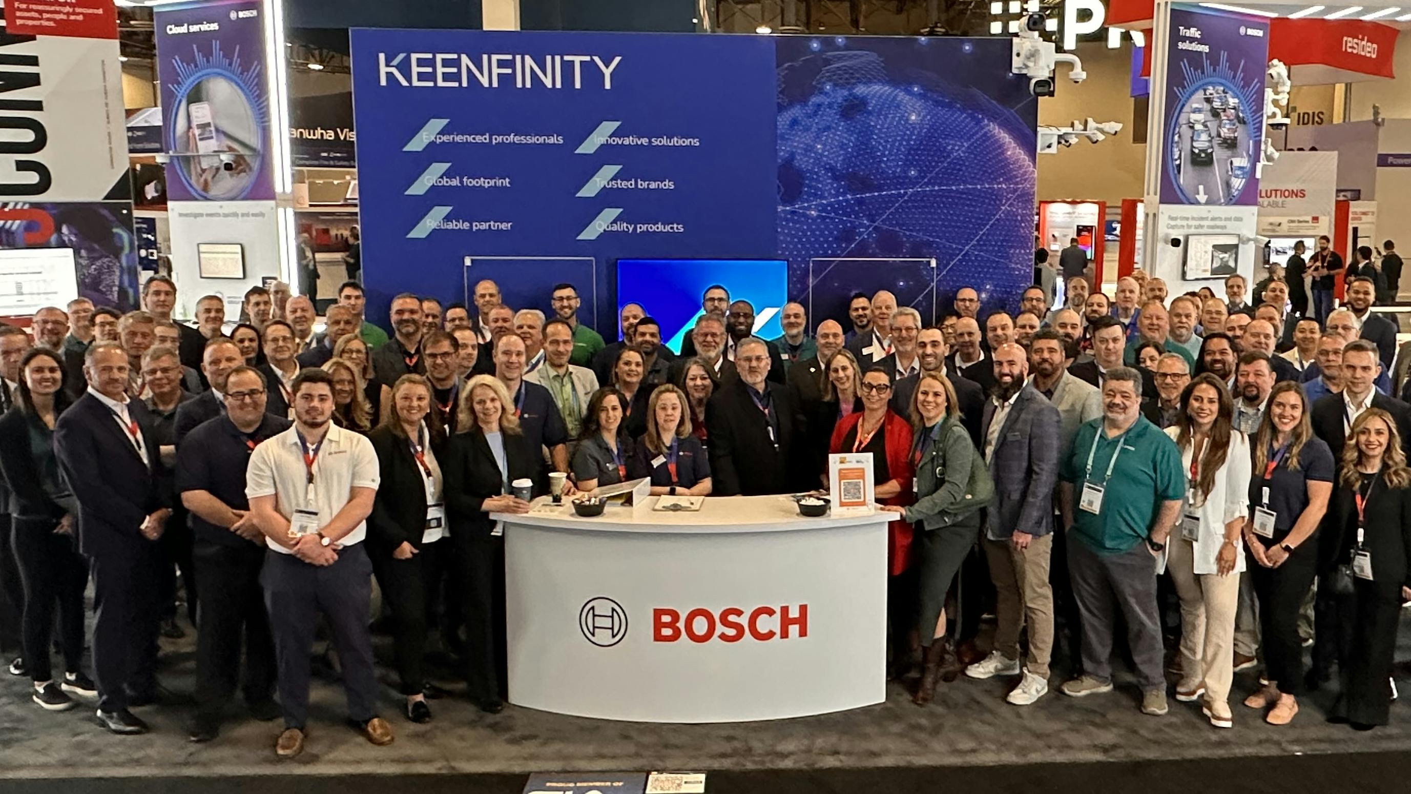Bosch displayed the Keenfinity signage prominently at its ISC West booth.