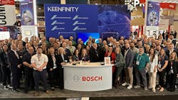 Bosch displayed the Keenfinity signage prominently at its ISC West booth. Bosch displayed the Keenfinity signage prominently at its ISC West booth.