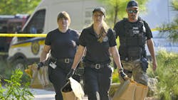 Police investigate the scene of a shooting near the student union at Florida State University on April 17, 2025, in Tallahassee, Florida. According to reports, two people were killed and several others injured when the alleged shooter, believed to be a current student and the son of a Leon County sheriff's deputy, opened fire on the university's main campus. (Miguel J. Rodriguez Carrillo/Getty Images/TNS) Police investigate the scene of a shooting near the student union at Florida State University on April 17, 2025, in Tallahassee, Florida. According to reports, two people were killed and several others injured when the alleged shooter, believed to be a current student and the son of a Leon County sheriff's deputy, opened fire on the university's main campus. (Miguel J. Rodriguez Carrillo/Getty Images/TNS)