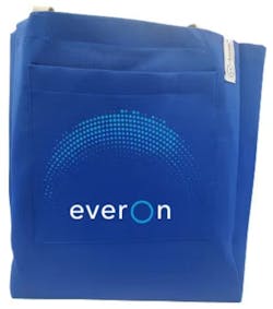 Everon’s upcycled tote bags, made from retired uniforms, symbolize the company’s commitment to sustainability and community partnership through its collaboration with re:loom. Everon’s upcycled tote bags, made from retired uniforms, symbolize the company’s commitment to sustainability and community partnership through its collaboration with re:loom.