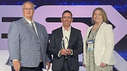 Michael Keegan accepts the Sara E. Jackson Award. Michael Keegan accepts the Sara E. Jackson Award.