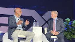 Hall of Fame pitcher John Smoltz (left) delivered the ESX Keynote, followed by an interview with John Loud. Hall of Fame pitcher John Smoltz (left) delivered the ESX Keynote, followed by an interview with John Loud.