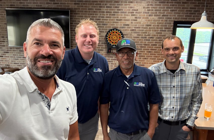 David Vermillion (left) is joined by team members Bob Stout, sales manager; Walter Quinto, senior technician; and Greg Payne, branch manager.