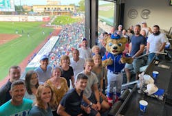 Vermillion Systems team members gather for a company party at a South Bend Cubs game in 2021, reflecting the company’s emphasis on camaraderie, employee appreciation, and maintaining a strong team culture outside of day-to-day operations. Vermillion Systems team members gather for a company party at a South Bend Cubs game in 2021, reflecting the company’s emphasis on camaraderie, employee appreciation, and maintaining a strong team culture outside of day-to-day operations.