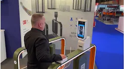 The BG100 Speedgate features integrated facial recognition technology designed to streamline airport security and boarding processes with a touchless, secure experience.