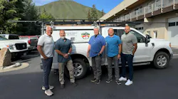 Accurate Fire Protection Solutions, located in Hailey, Idaho, is the latest to join Pye-Barker's family of fire & security companies. (L-R) Jay Strickland, Pat Hudalla, Bill Gooding, Kirk Brundage, Kevin McIntyre
