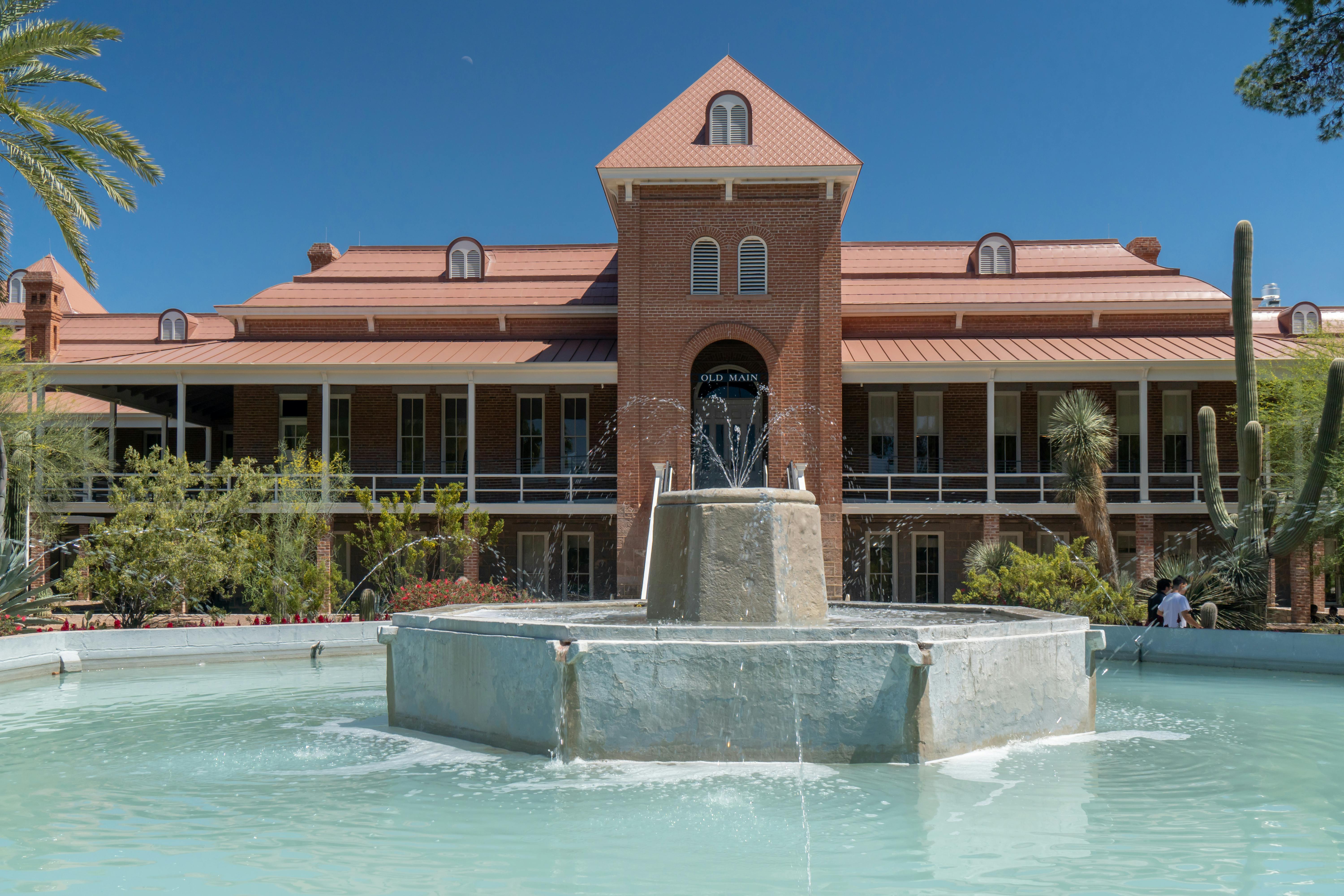 The Old Main Entrance at the University of Arizona, where the university serves nearly 53,000 students across a 392-acre campus in Tucson, Arizona. AoA just completed an innovative retrofit of its access control and ID system.