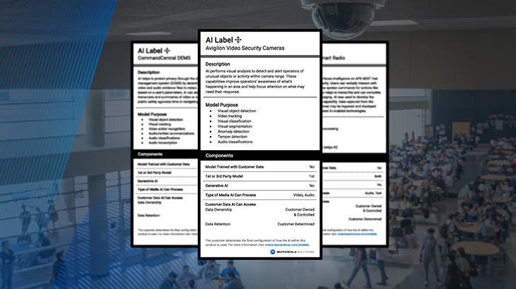 Motorola Solutions Introduces 'AI Nutrition Labels' for Public Safety & Enterprise Security Products