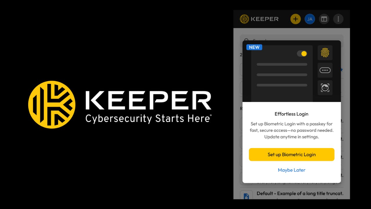 Keeper Security Adds Biometric Access to Keeper Vault