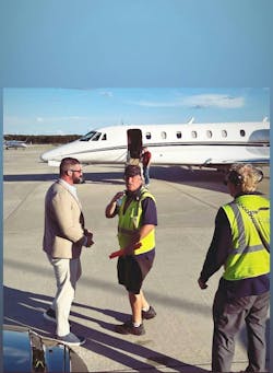 Axios coordinates with the Air Crew. Axios coordinates with the Air Crew.