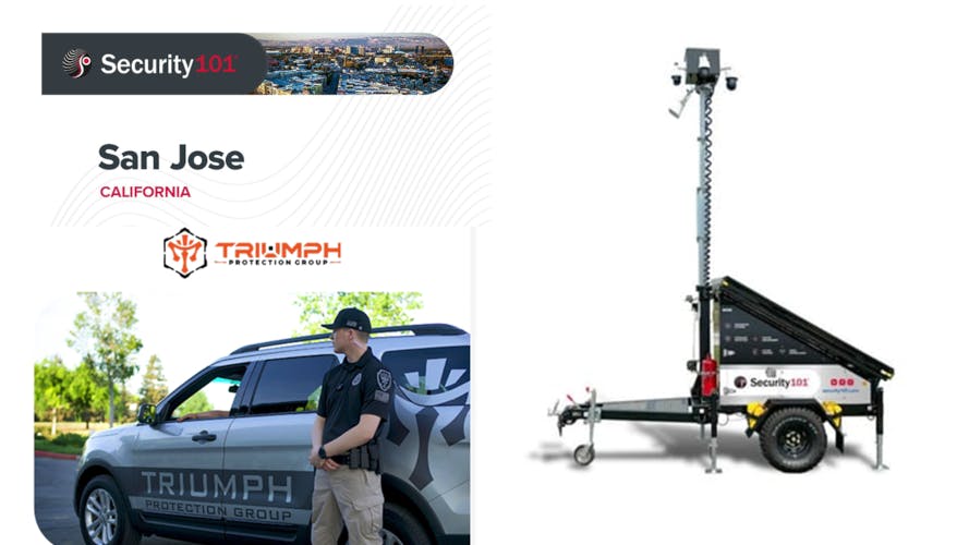 Triumph Protection Group leverages Security 101 mobile surveillance trailers to deliver scalable site security across Northern California.