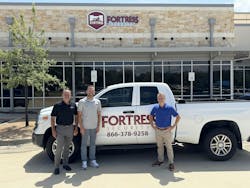 Pictured (L-R): Dan Hite, Pye-Barker Regional Vice President; Jerrod Smith, Fortress Security Founder and Owner; Jeremy Bates, Pye-Barker Vice President of Business Development Pictured (L-R): Dan Hite, Pye-Barker Regional Vice President; Jerrod Smith, Fortress Security Founder and Owner; Jeremy Bates, Pye-Barker Vice President of Business Development