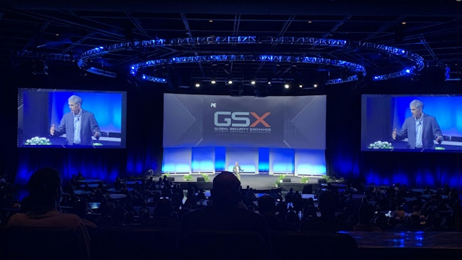 Paul Nakasone addresses a crowd of security professionals at GSX 2025.