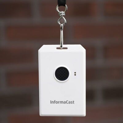 InformaCast Wearable Alert Badge from Singlewire Software