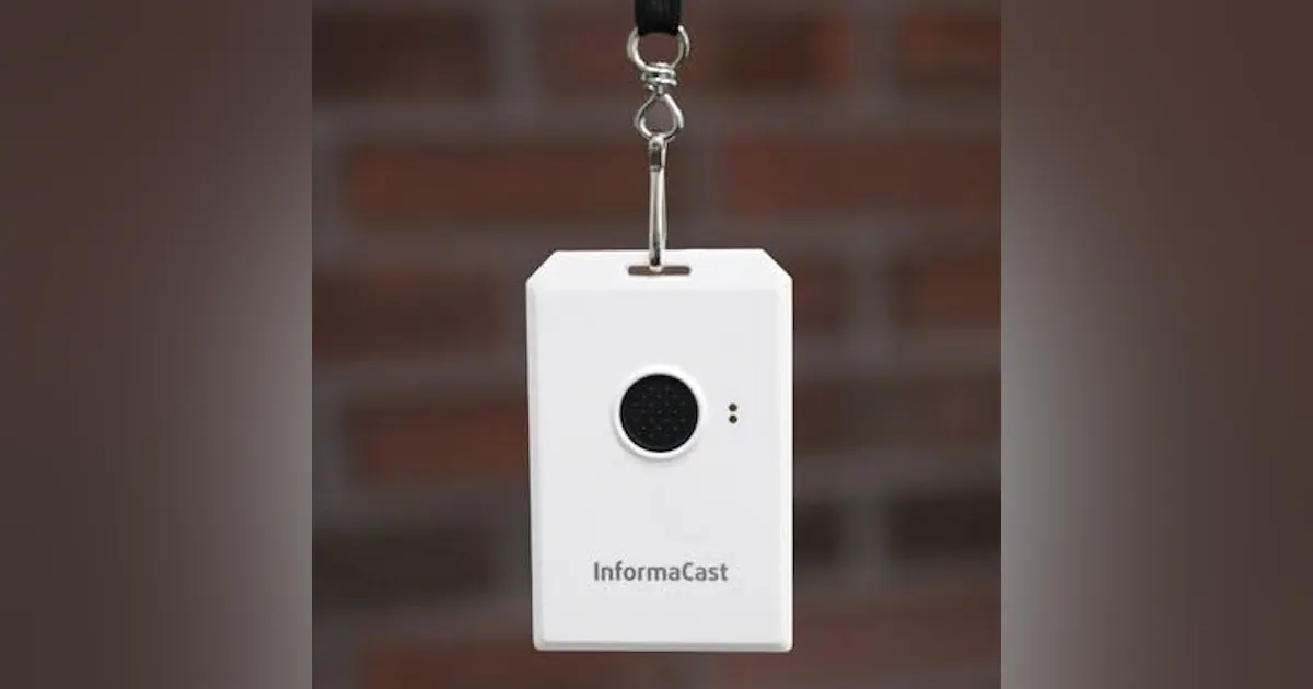 InformaCast Wearable Alert Badge from Singlewire Software | Security ...