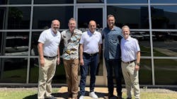 (L to R): Justin Merrick, Pye-Barker SVP of Integrations; Todd Bedford, Lifeline Co-Owner; Jason Uhrich, Pye-Barker Regional VP; Stuart Lowe, Lifeline Co-Owner; Jeremy Bates, Pye-Barker VP of Business Development. (L to R): Justin Merrick, Pye-Barker SVP of Integrations; Todd Bedford, Lifeline Co-Owner; Jason Uhrich, Pye-Barker Regional VP; Stuart Lowe, Lifeline Co-Owner; Jeremy Bates, Pye-Barker VP of Business Development.