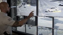 Sgt. Chris Mastroianni, Supervisor, C4 Hartford PD, demonstrates how the expanded camera network and real-time technologies support investigations and enhance situational awareness across the city. Sgt. Chris Mastroianni, Supervisor, C4 Hartford PD, demonstrates how the expanded camera network and real-time technologies support investigations and enhance situational awareness across the city.