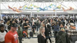 Travelers wait in line at a security checkpoint at George Bush Intercontinental Airport in Houston, Texas on Nov. 7, 2025. (Ronaldo Schemidt/AFP/Getty Images/TNS) Travelers wait in line at a security checkpoint at George Bush Intercontinental Airport in Houston, Texas on Nov. 7, 2025. (Ronaldo Schemidt/AFP/Getty Images/TNS)