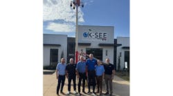 L to R: Joseph Hightower, Pye-Barker COO; Scott Frazier, Pye-Barker Regional Director; Mike McKinney, Co-owner, Alcom and OK-SEE; Taylor McKinney, Co-owner, Alcom and OK-SEE; Jeremy Bates, Pye-Barker VP; Dan Hite, Pye-Barker Regional VP. L to R: Joseph Hightower, Pye-Barker COO; Scott Frazier, Pye-Barker Regional Director; Mike McKinney, Co-owner, Alcom and OK-SEE; Taylor McKinney, Co-owner, Alcom and OK-SEE; Jeremy Bates, Pye-Barker VP; Dan Hite, Pye-Barker Regional VP.