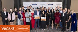 SCDATACOM leaders Alaina Meyer and Kathleen Ford are positioned third and fourth from the left during the 2025 Vet100 Awards Ceremony. SCDATACOM leaders Alaina Meyer and Kathleen Ford are positioned third and fourth from the left during the 2025 Vet100 Awards Ceremony.